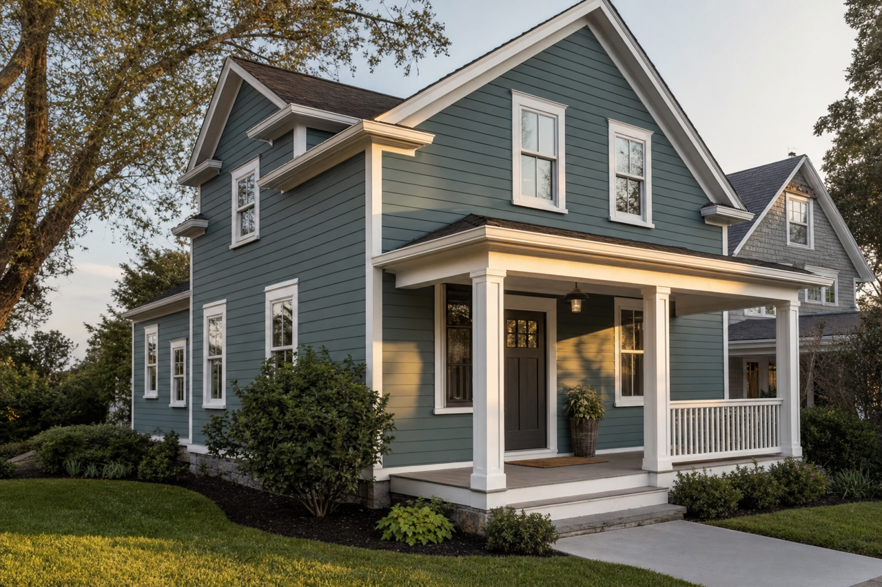Caribbean by Benjamin Moore on exterior