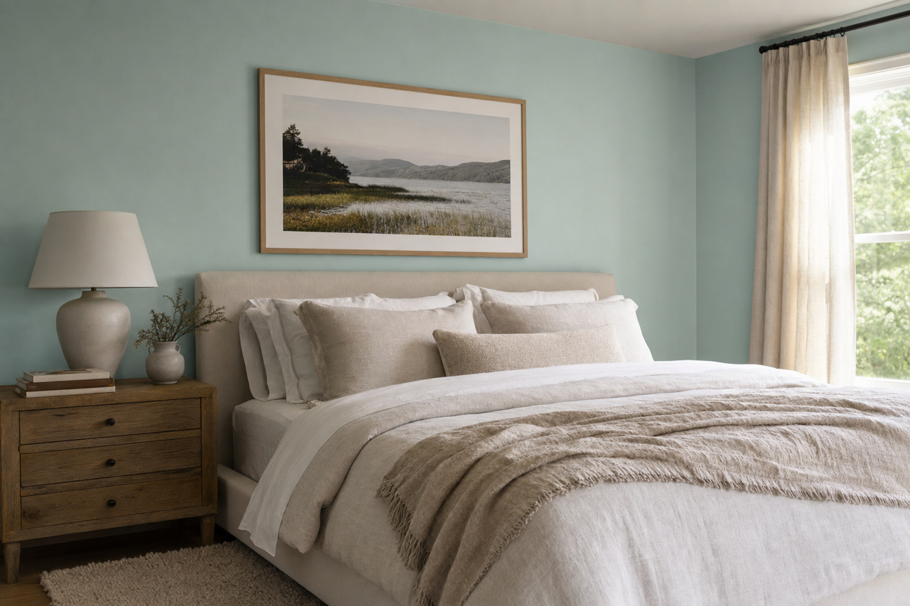 Gossamer by Benjamin Moore on interiors