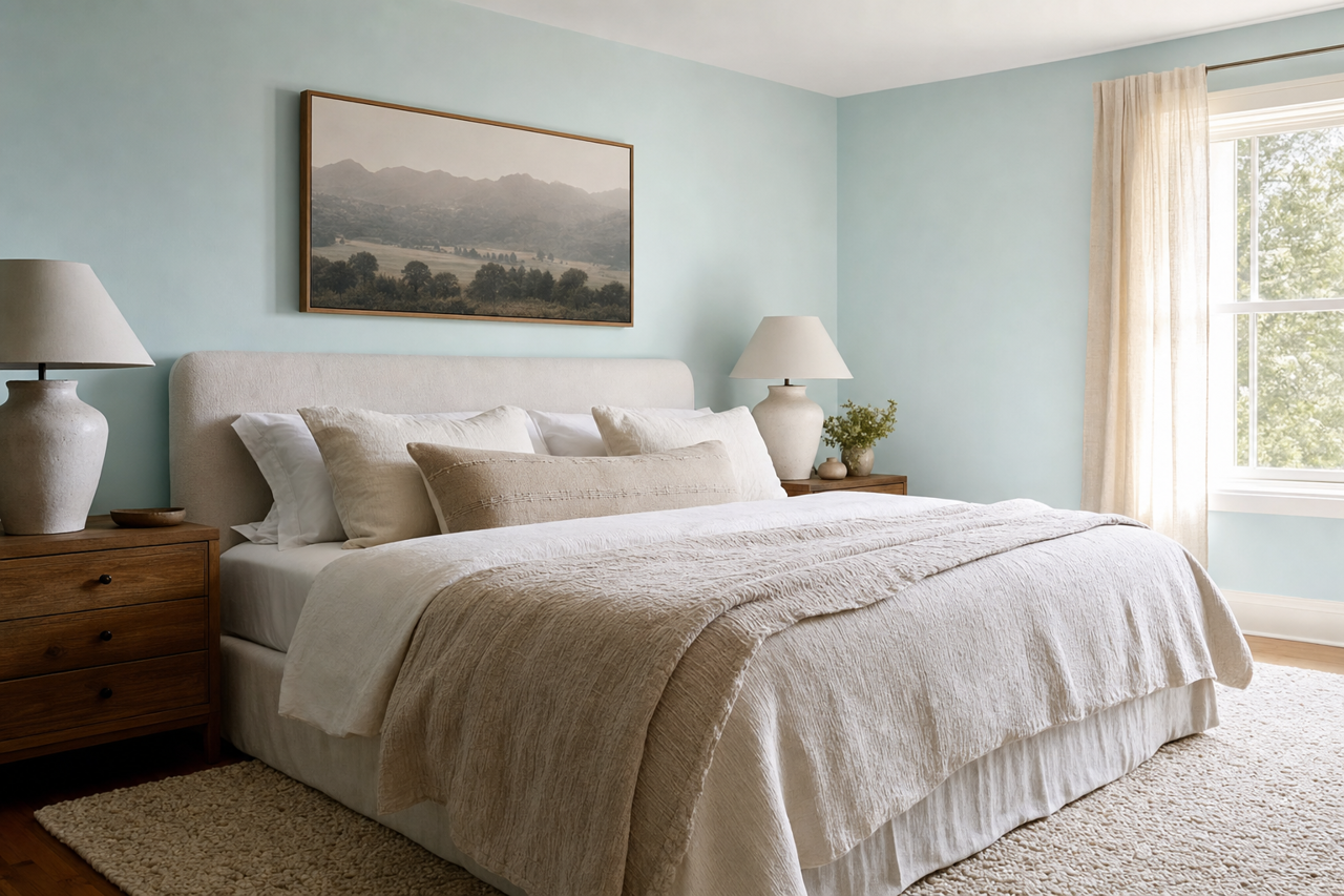 Ocean by Benjamin Moore on interiors