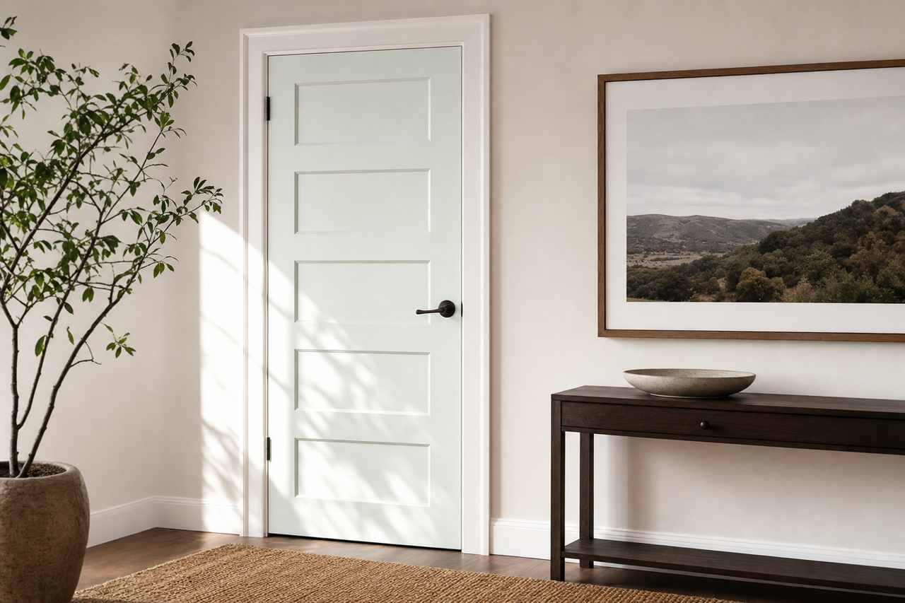 Ice by Benjamin Moore on interior-doors
