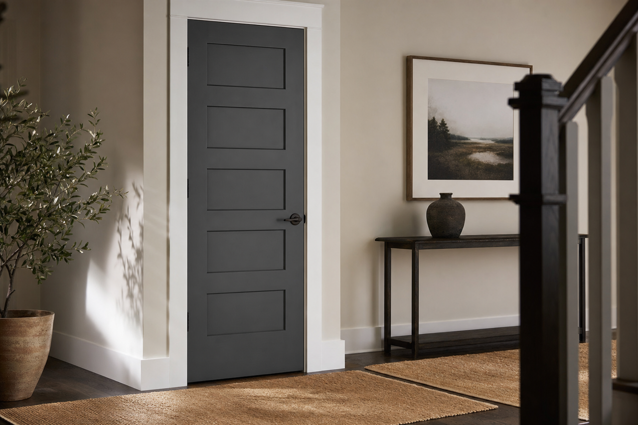 Wrought by Benjamin Moore on interior-doors