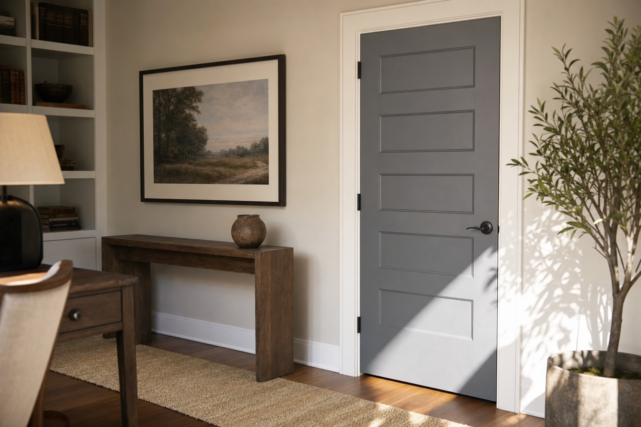 Trout by Benjamin Moore on interior-doors