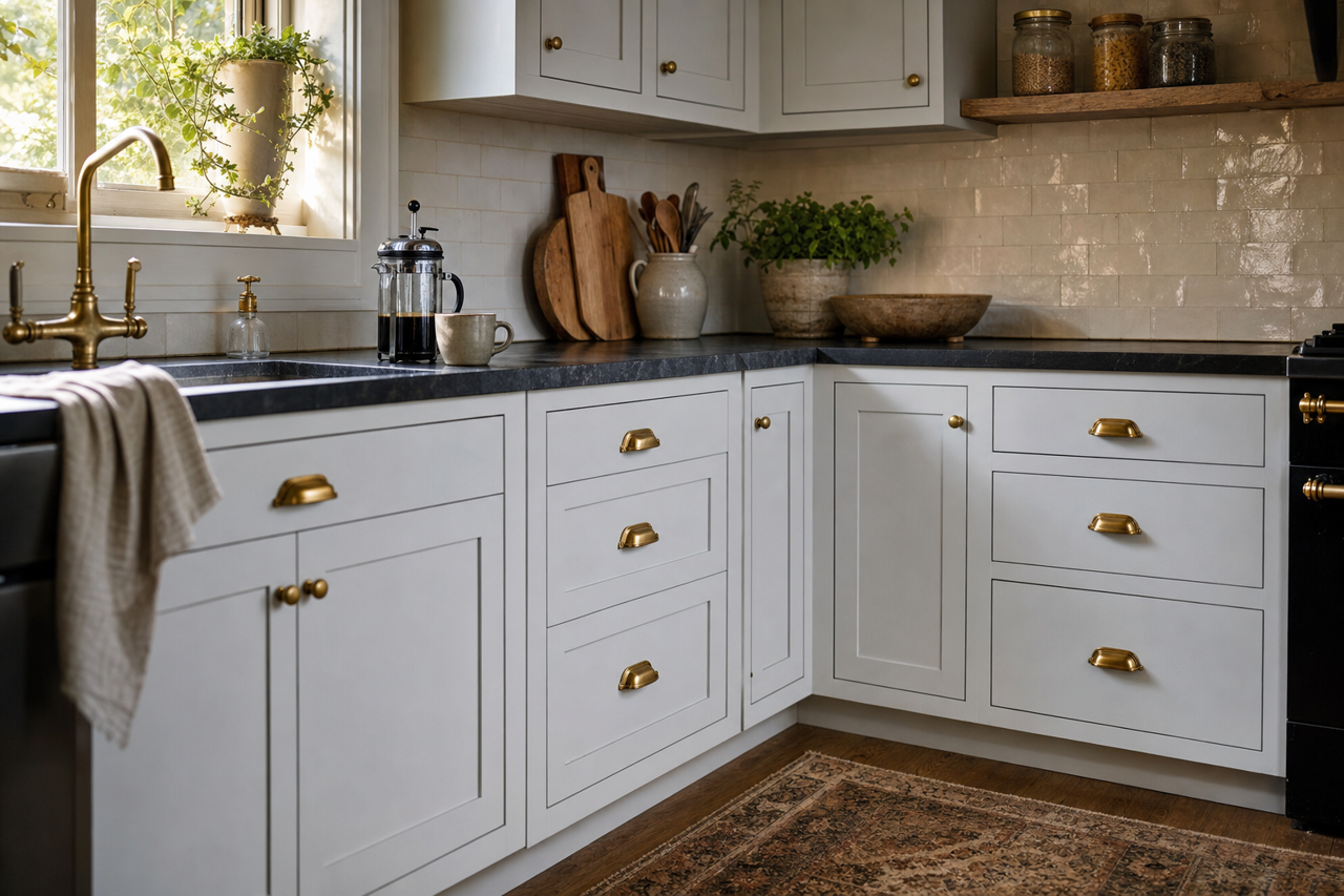 Bunny by Benjamin Moore on cabinets