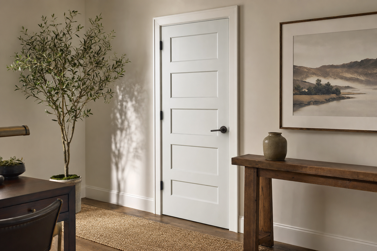 Misty by Benjamin Moore on interior-doors