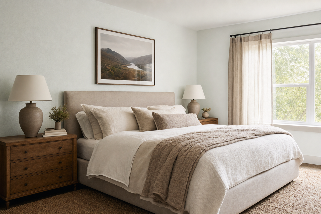 Misty by Benjamin Moore on interiors