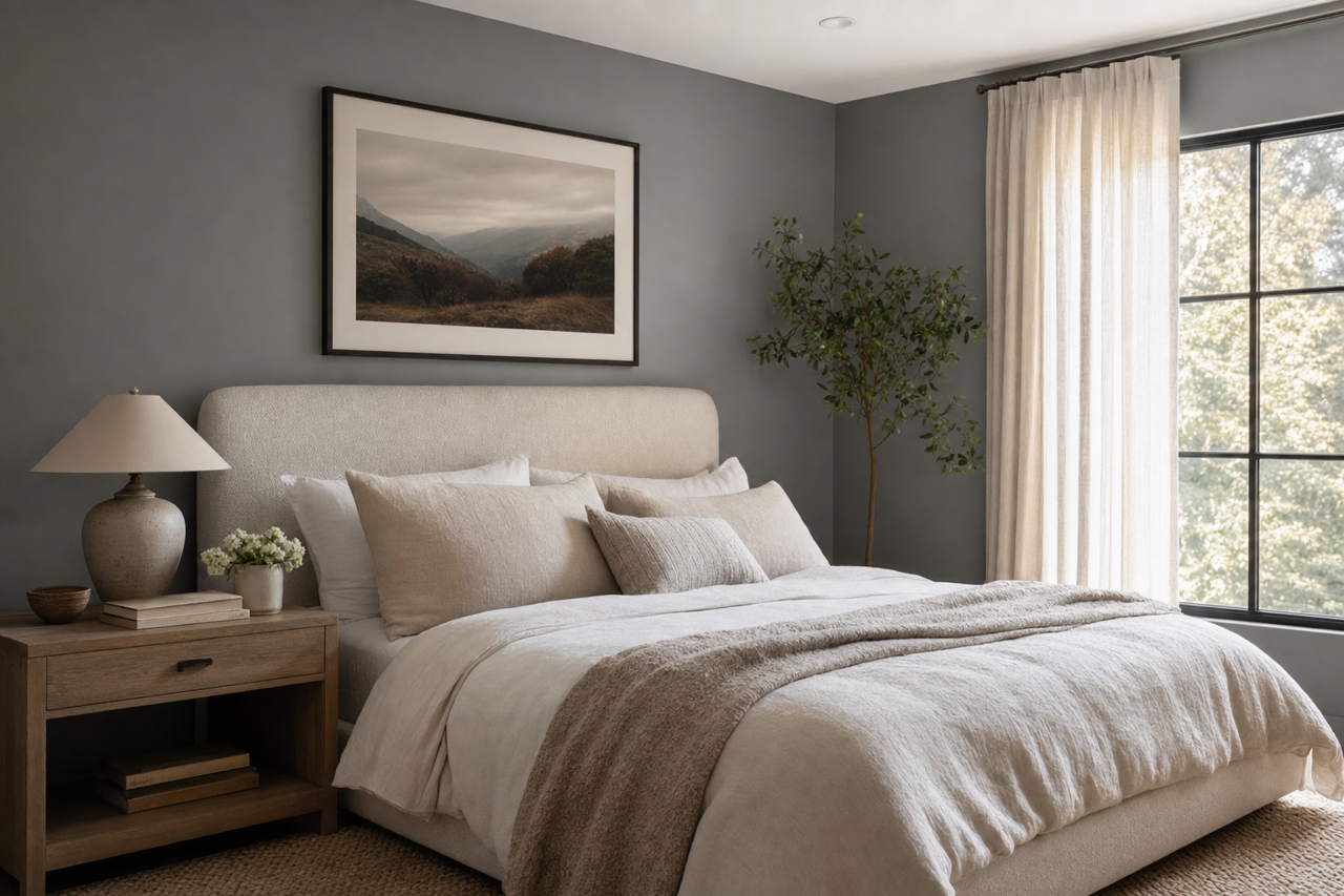 Gray by Benjamin Moore on interiors