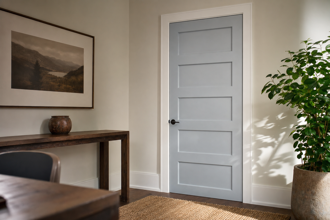 Shadow by Benjamin Moore on interior-doors