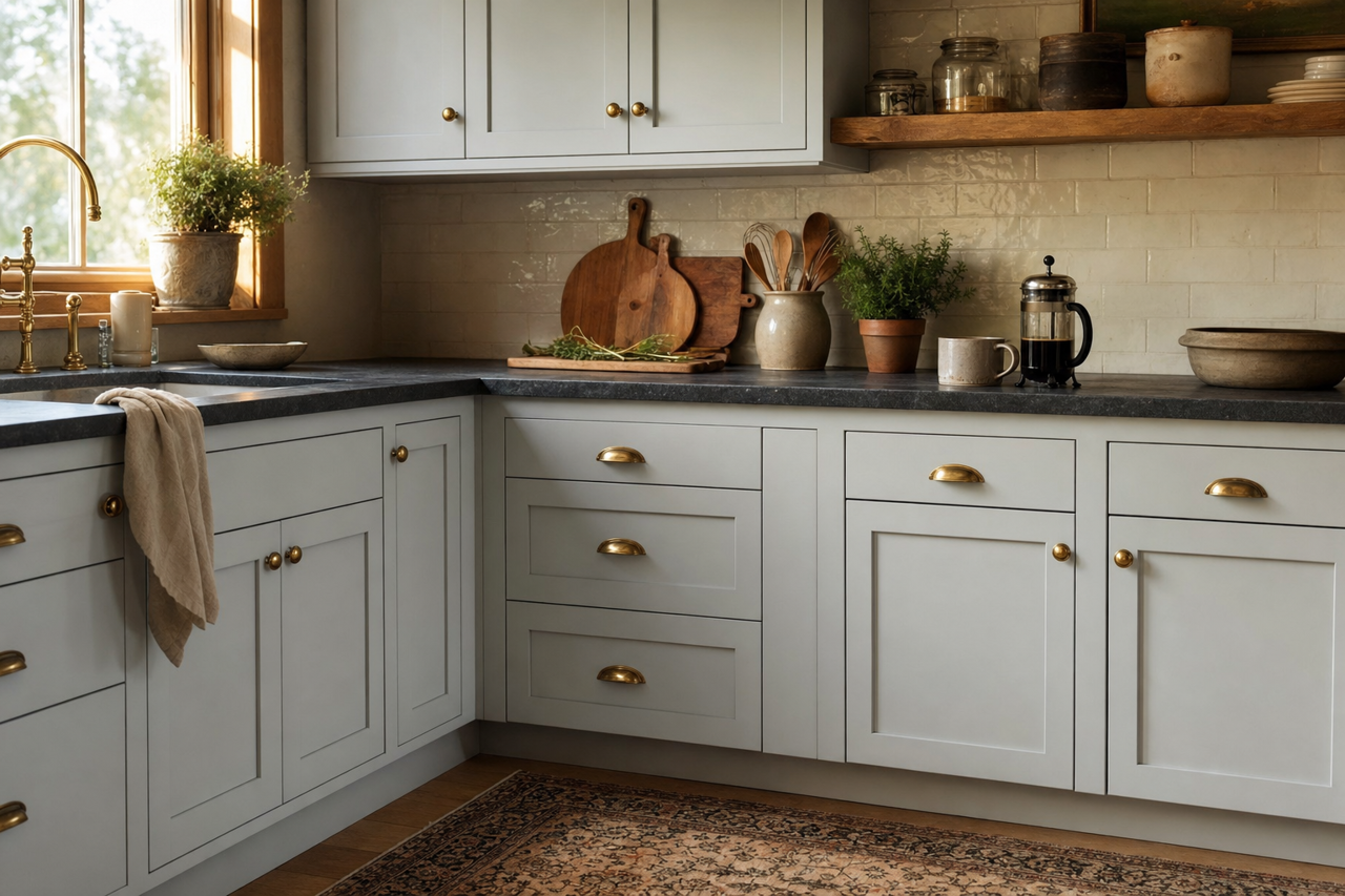 Sweet by Benjamin Moore on cabinets
