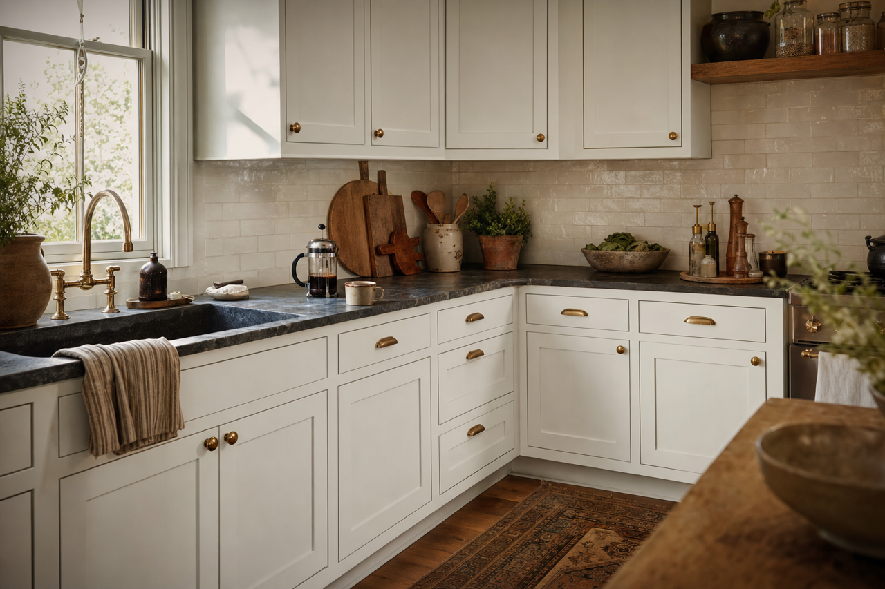Wedding by Benjamin Moore on cabinets