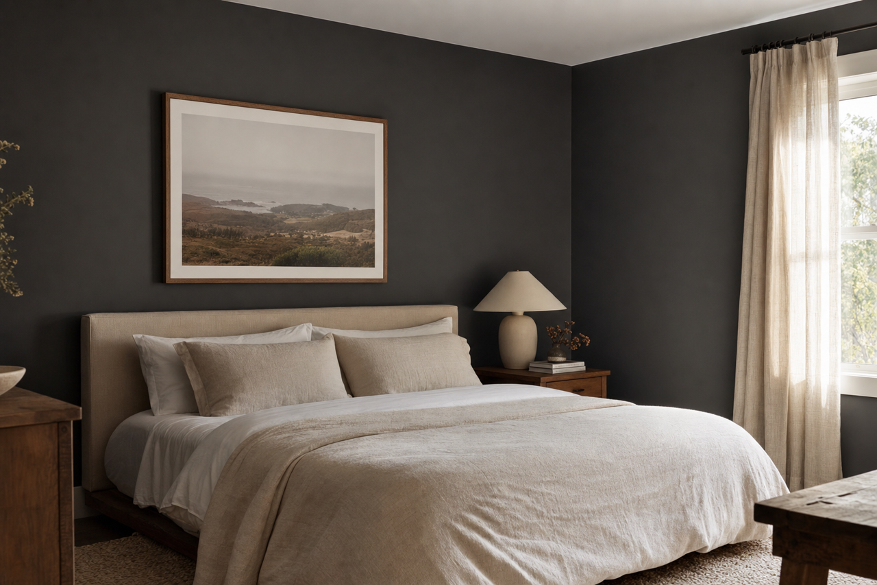 Black by Benjamin Moore on interiors