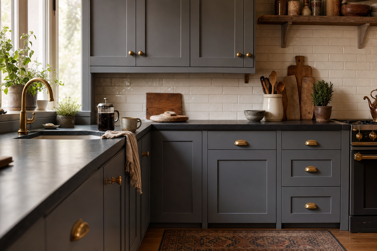 Anchor by Benjamin Moore on cabinets