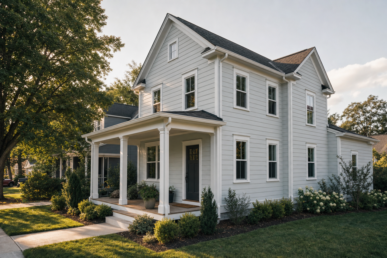 Gray by Benjamin Moore on exterior
