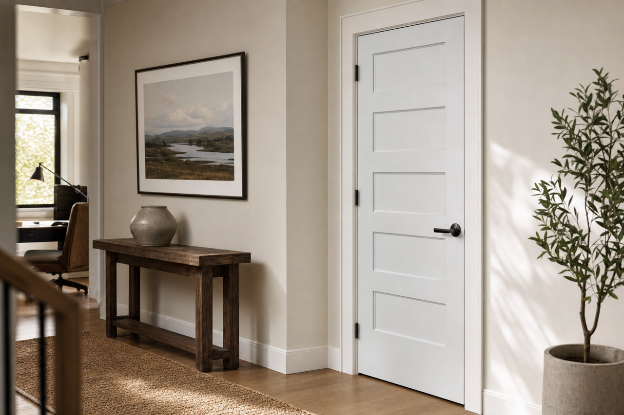 Gray by Benjamin Moore on interior-doors