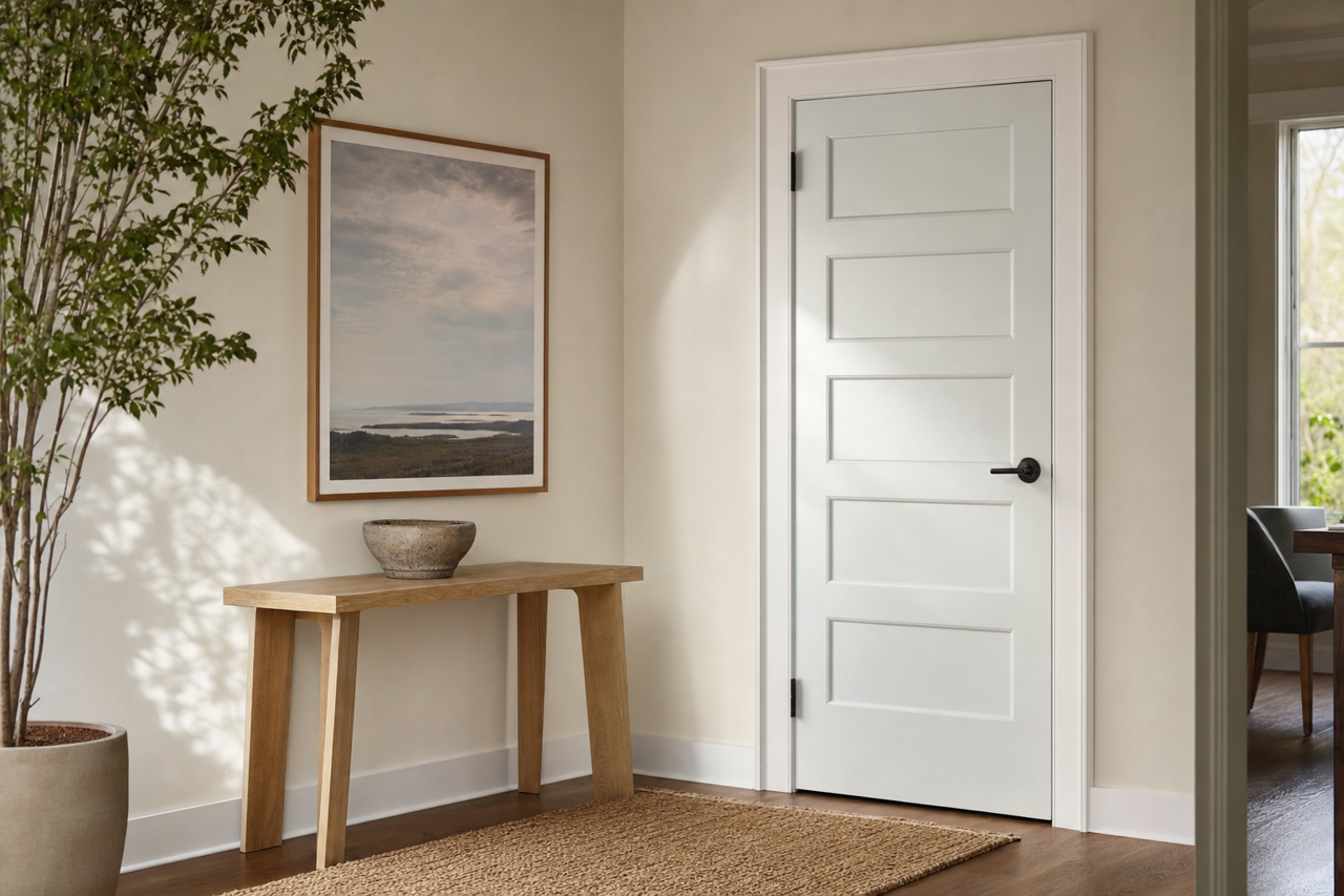 Chalk by Benjamin Moore on interior-doors