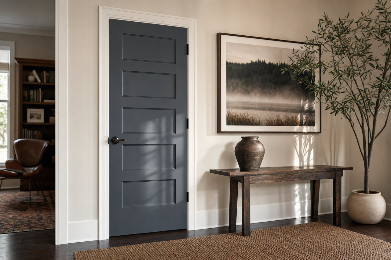 Gravel by Benjamin Moore on interior-doors