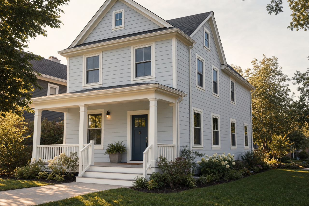 Feather by Benjamin Moore on exterior