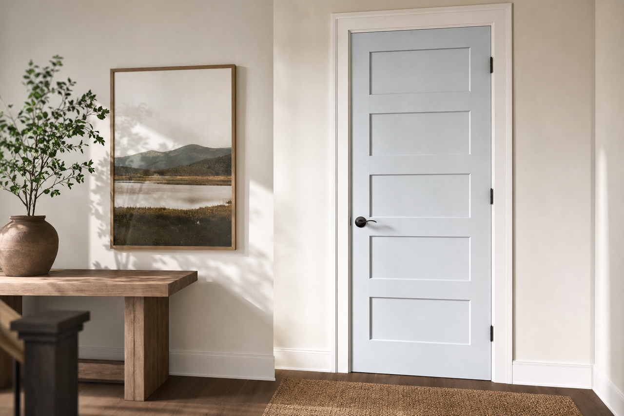 Feather by Benjamin Moore on interior-doors