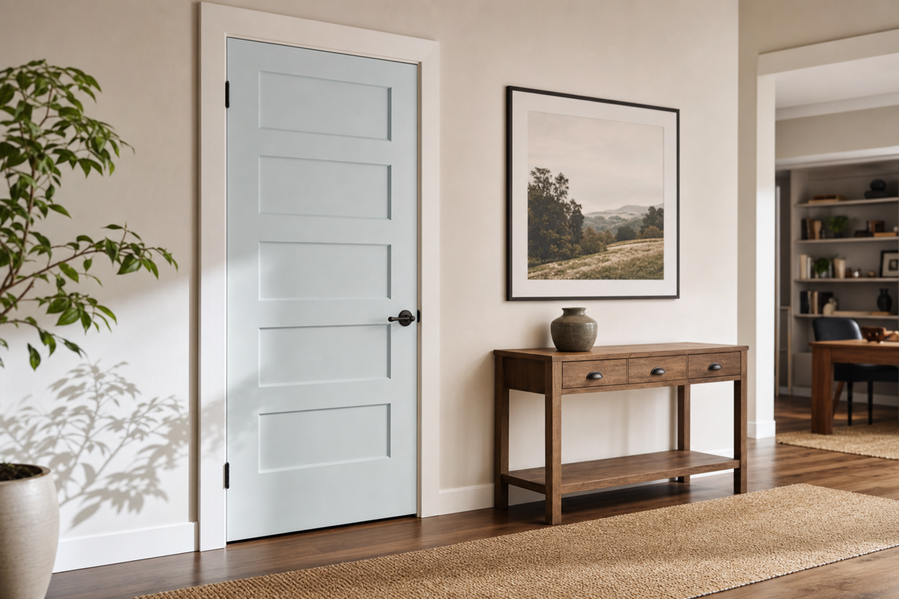 Cascade by Benjamin Moore on interior-doors