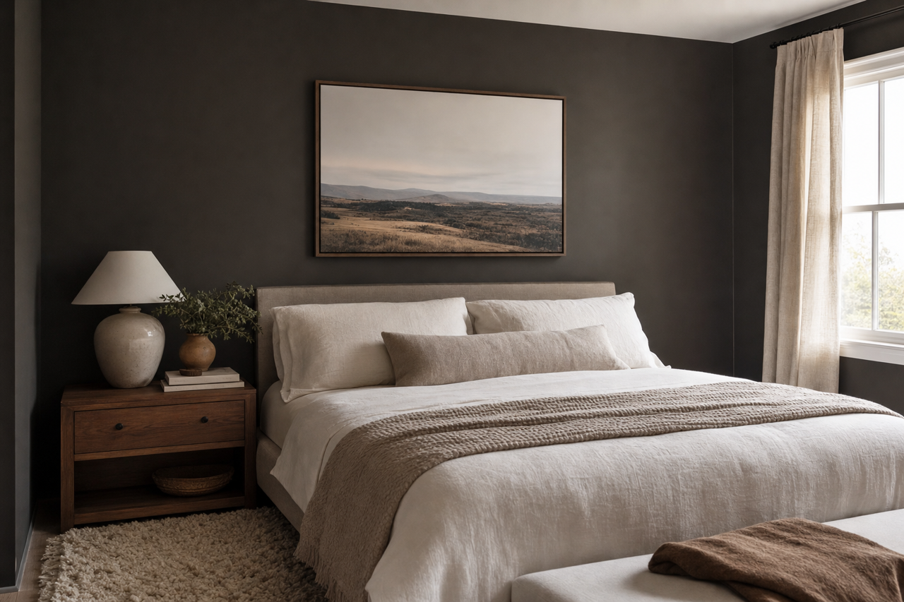 Black by Benjamin Moore on interiors