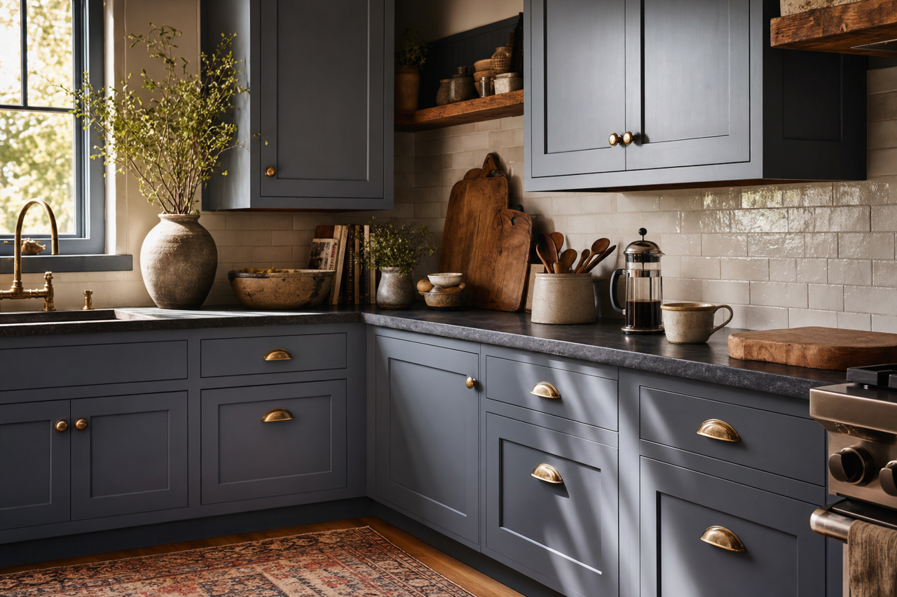 Evening by Benjamin Moore on cabinets