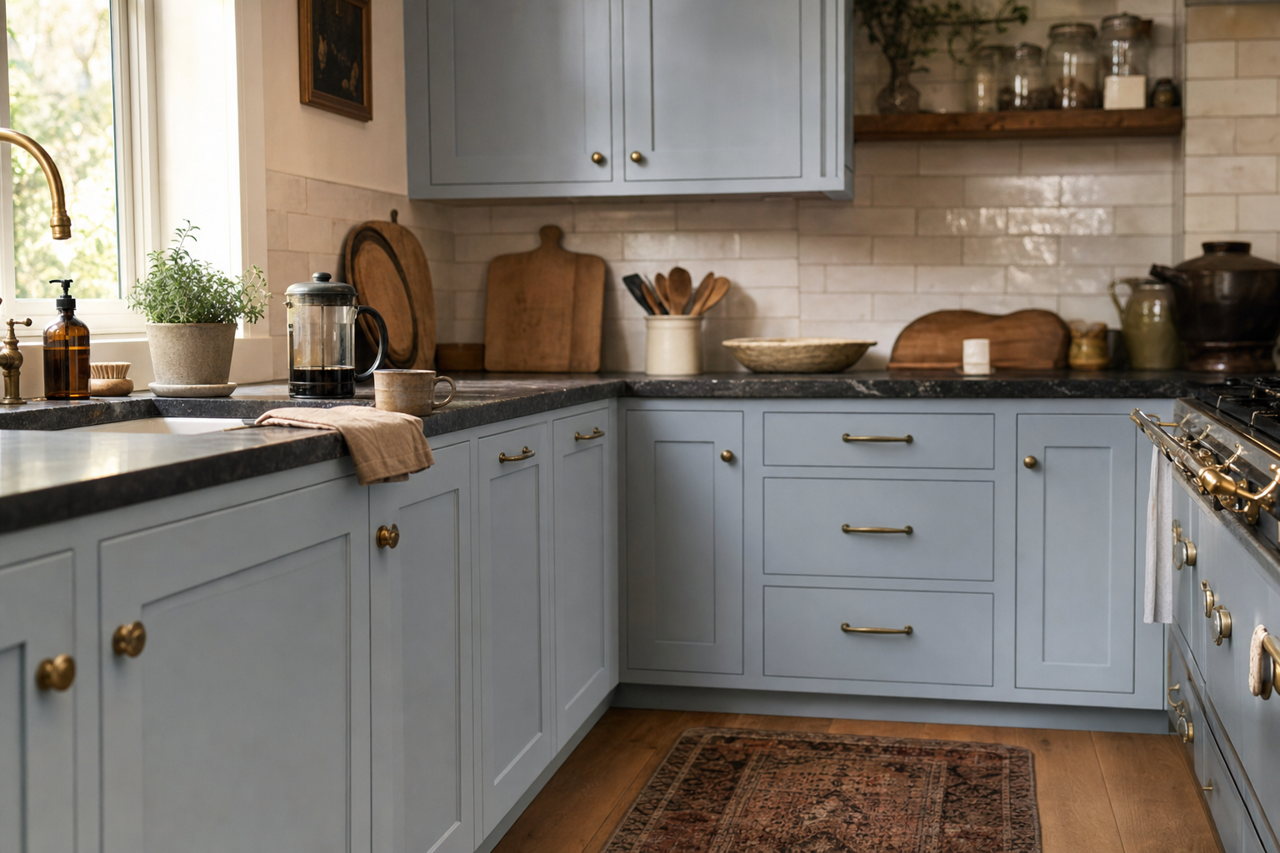 November by Benjamin Moore on cabinets