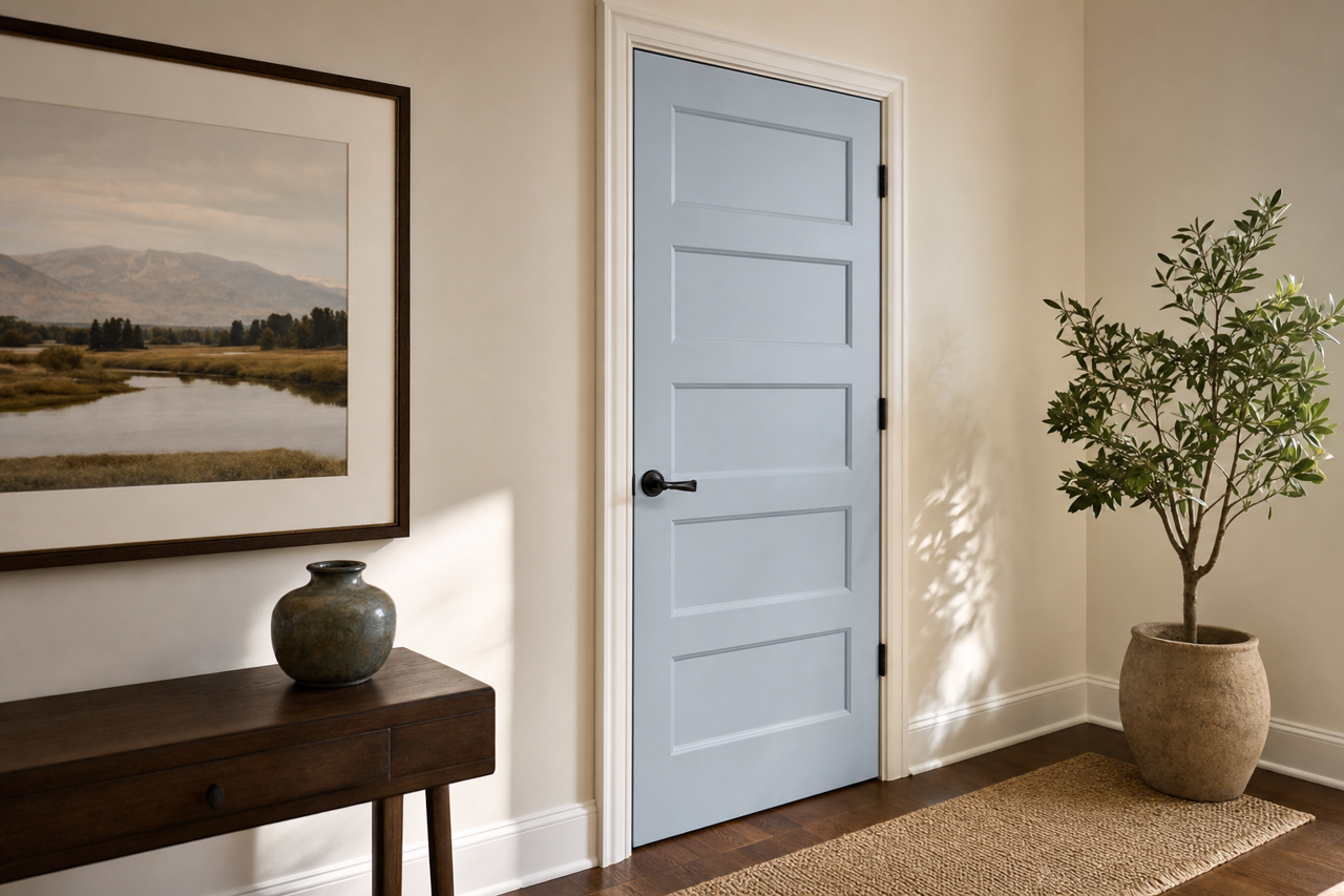November by Benjamin Moore on interior-doors