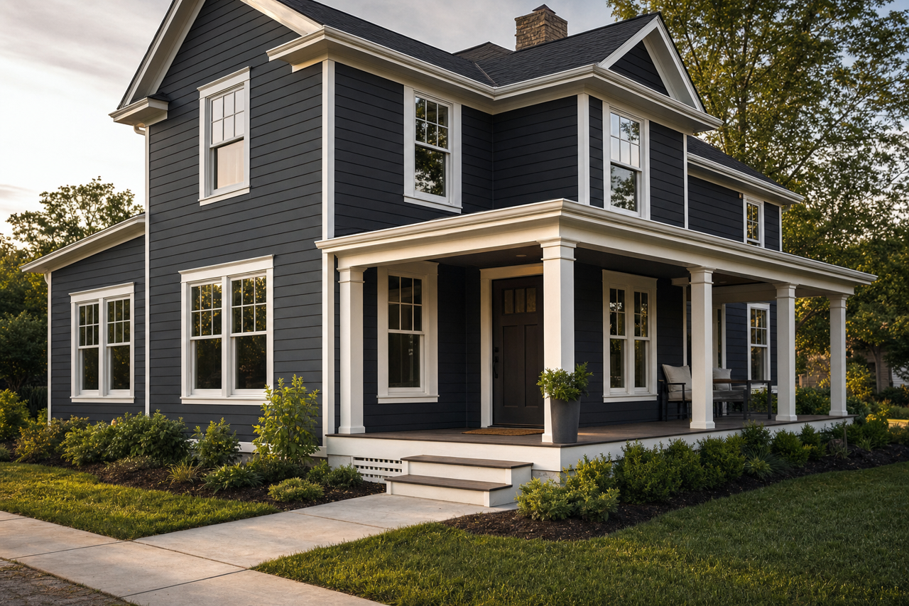 Midnight by Benjamin Moore on exterior