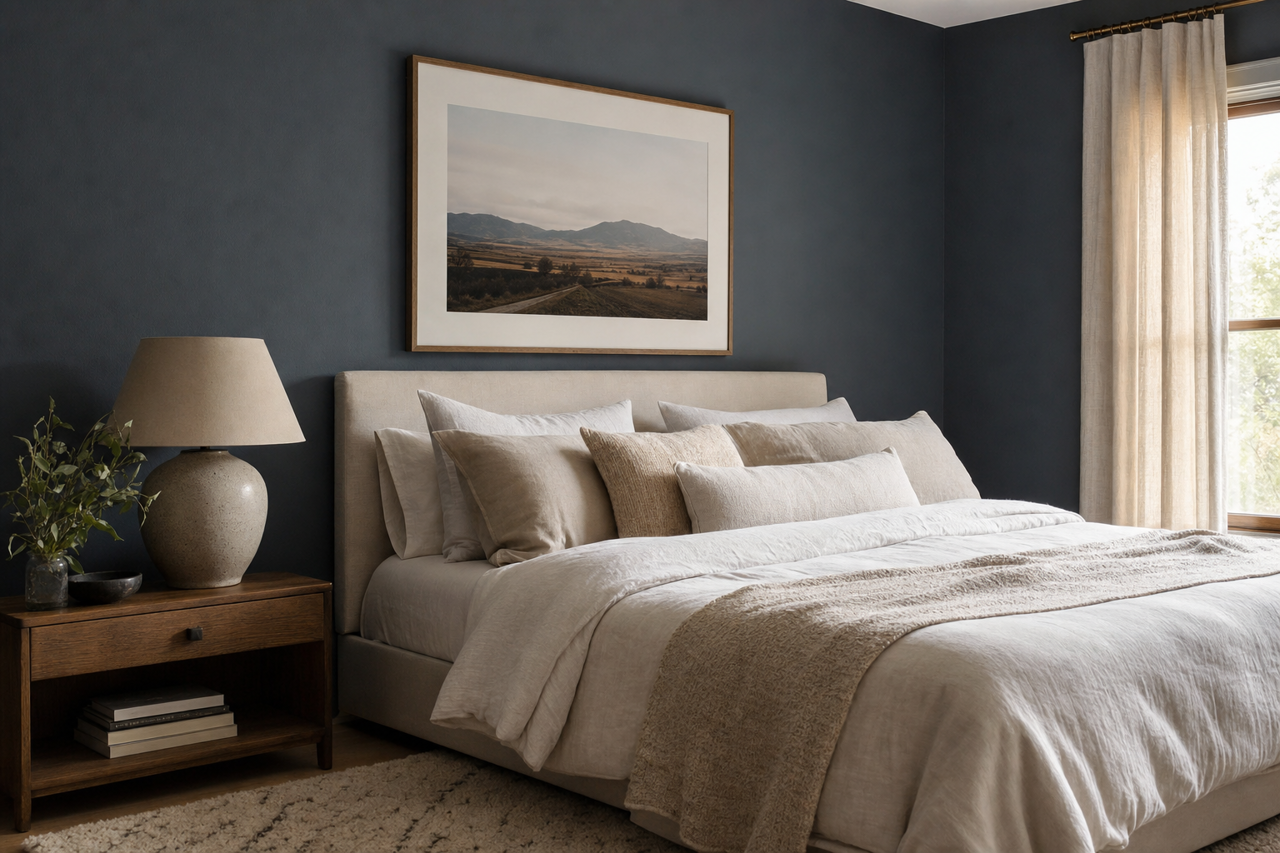 Blue by Benjamin Moore on interiors
