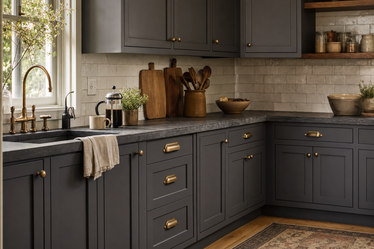 Almost by Benjamin Moore on cabinets