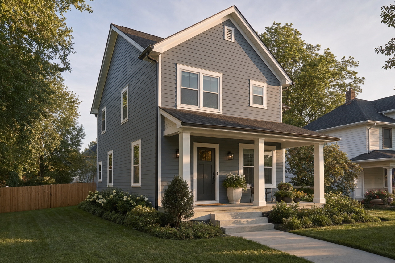 Black by Benjamin Moore on exterior