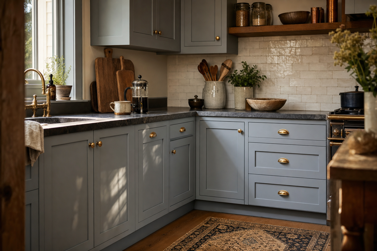 New by Benjamin Moore on cabinets