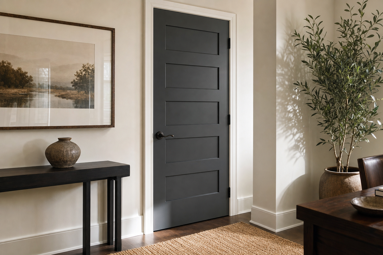 Midnight by Benjamin Moore on interior-doors