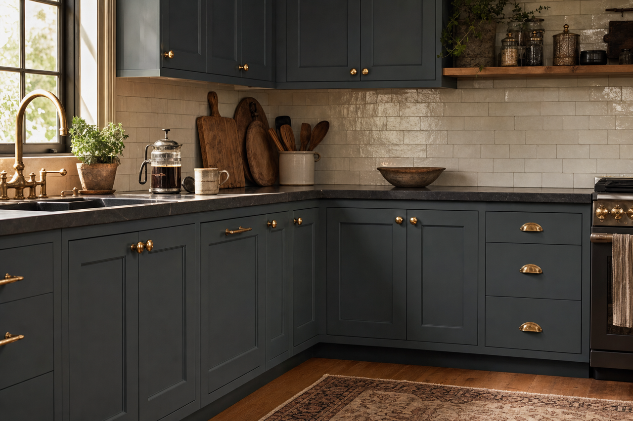 Lead by Benjamin Moore on cabinets