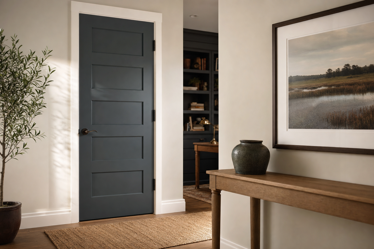 Lead by Benjamin Moore on interior-doors