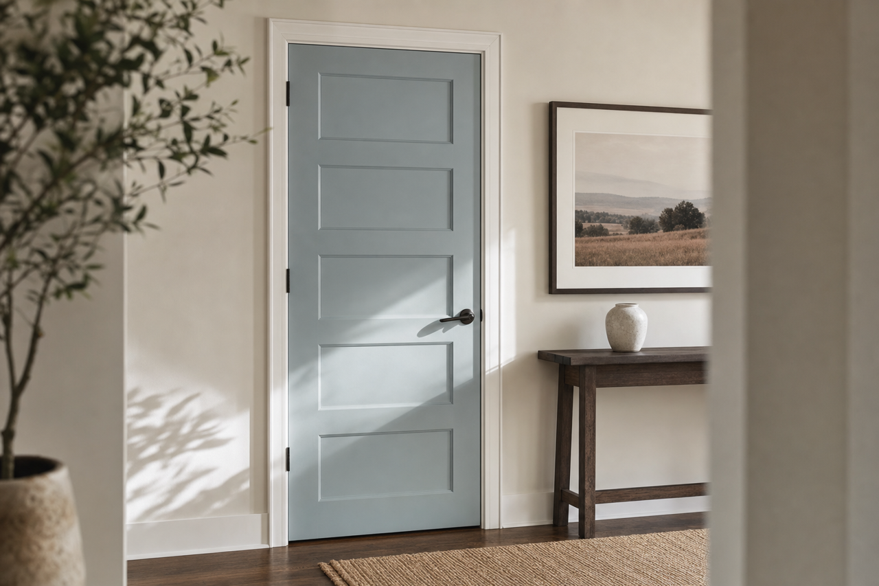 Nimbus by Benjamin Moore on interior-doors