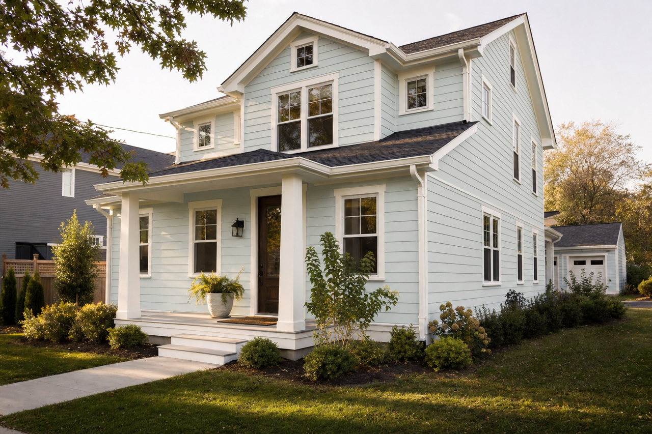 Gray by Benjamin Moore on exterior