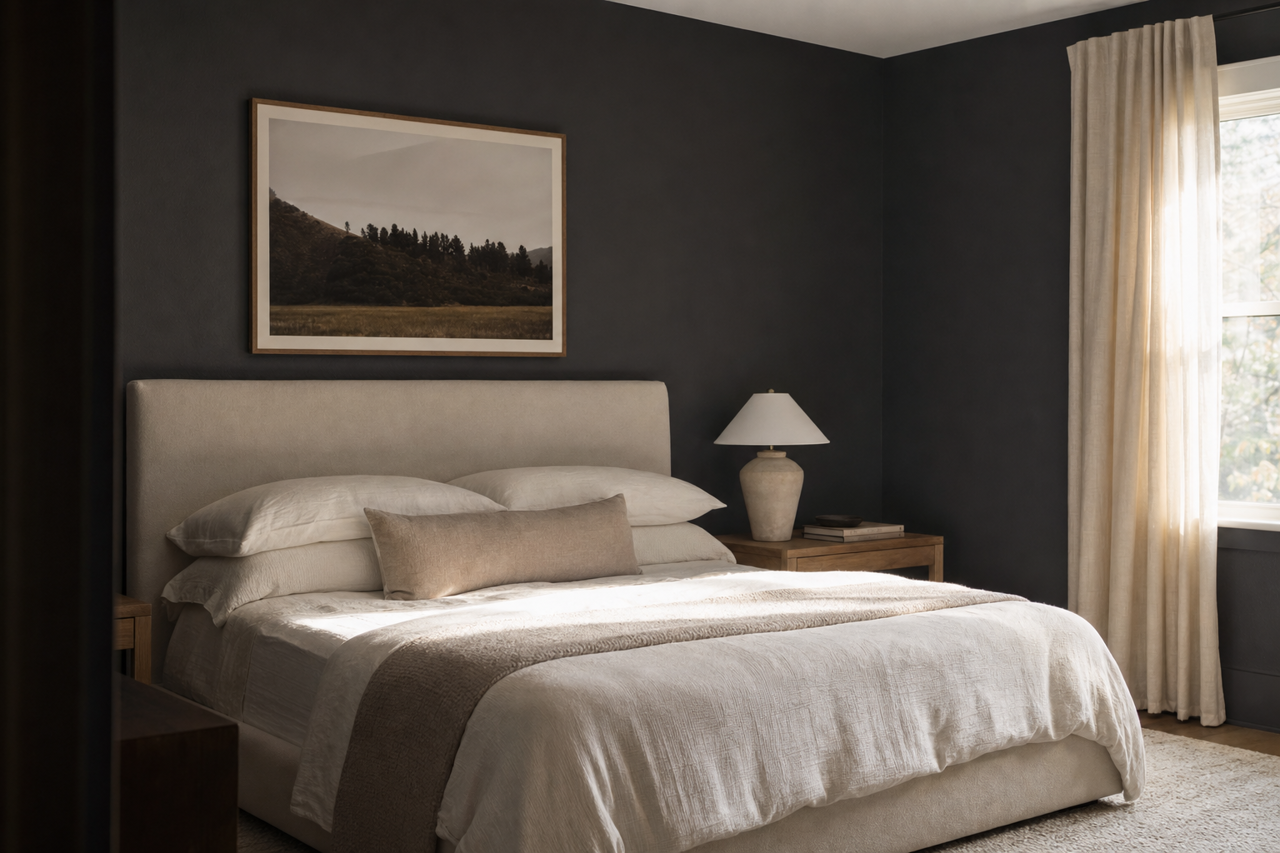 Black by Benjamin Moore on interiors