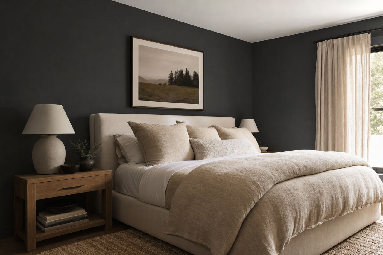 Ebony by Benjamin Moore on interiors