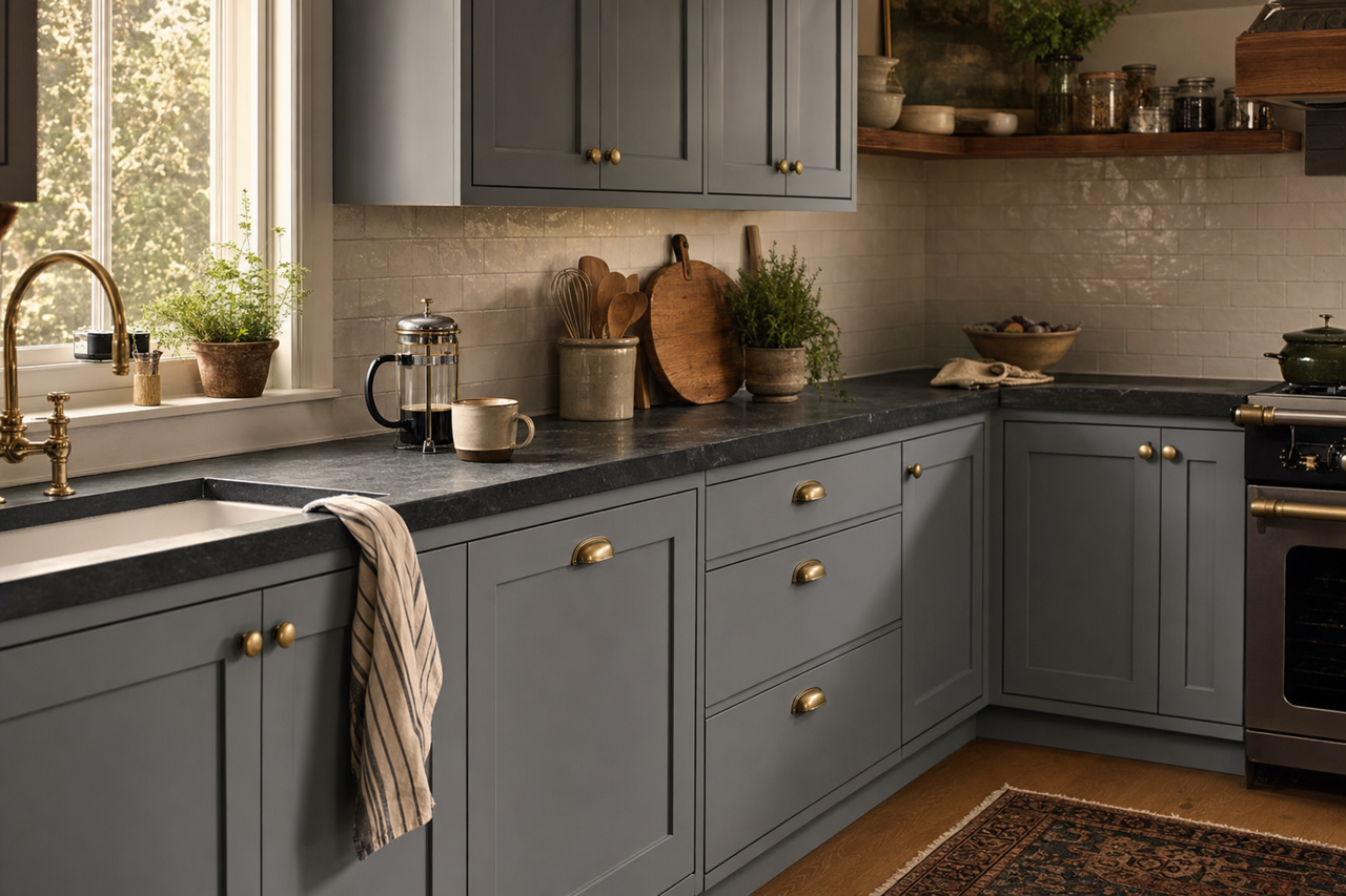 Eclipse by Benjamin Moore on cabinets