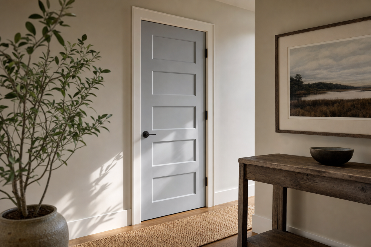 Pilgrim by Benjamin Moore on interior-doors