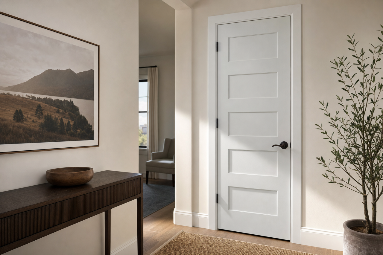 Mineral by Benjamin Moore on interior-doors
