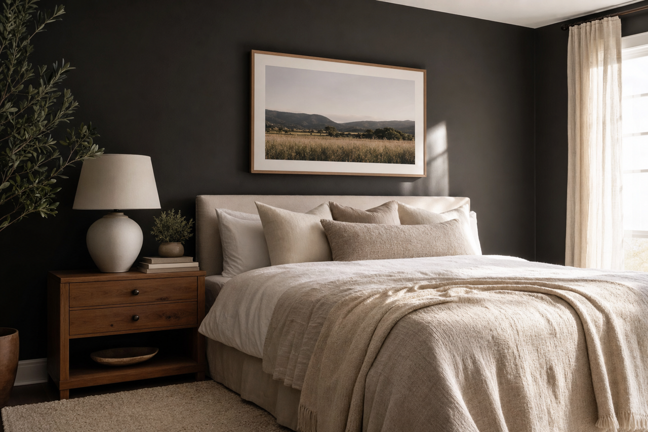 Onyx by Benjamin Moore on interiors