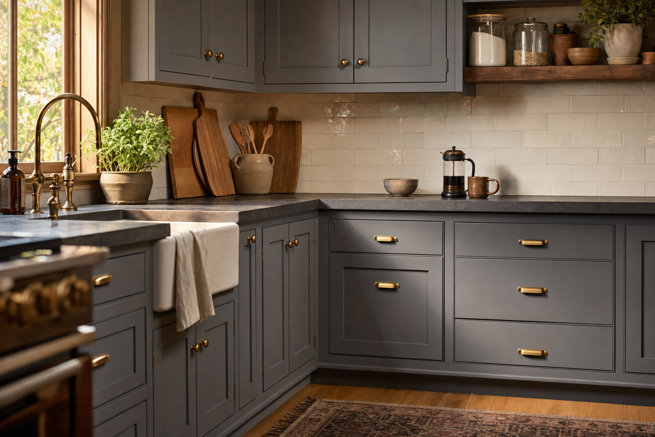Dior by Benjamin Moore on cabinets