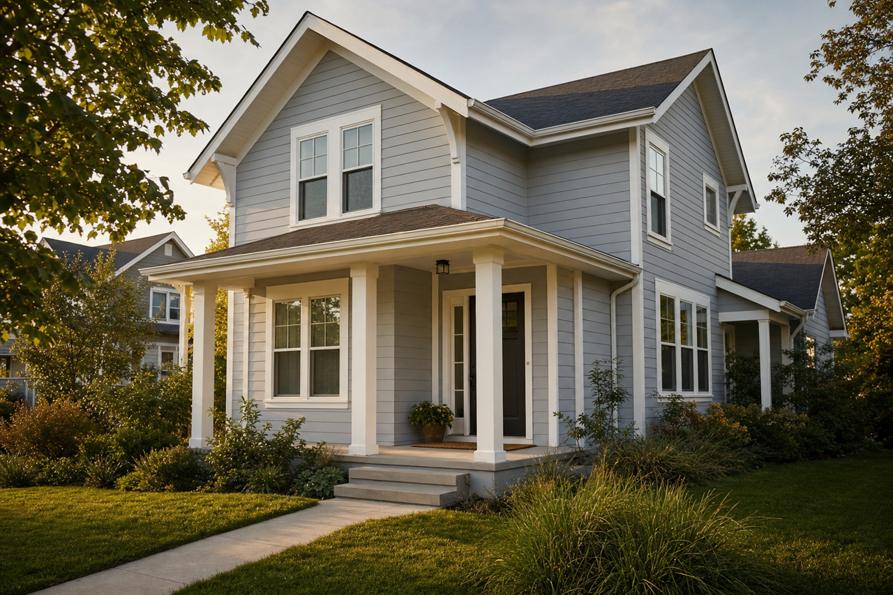 Pigeon by Benjamin Moore on exterior