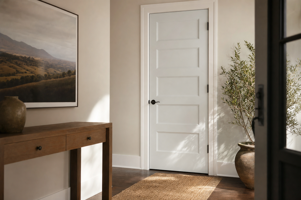 Tundra by Benjamin Moore on interior-doors
