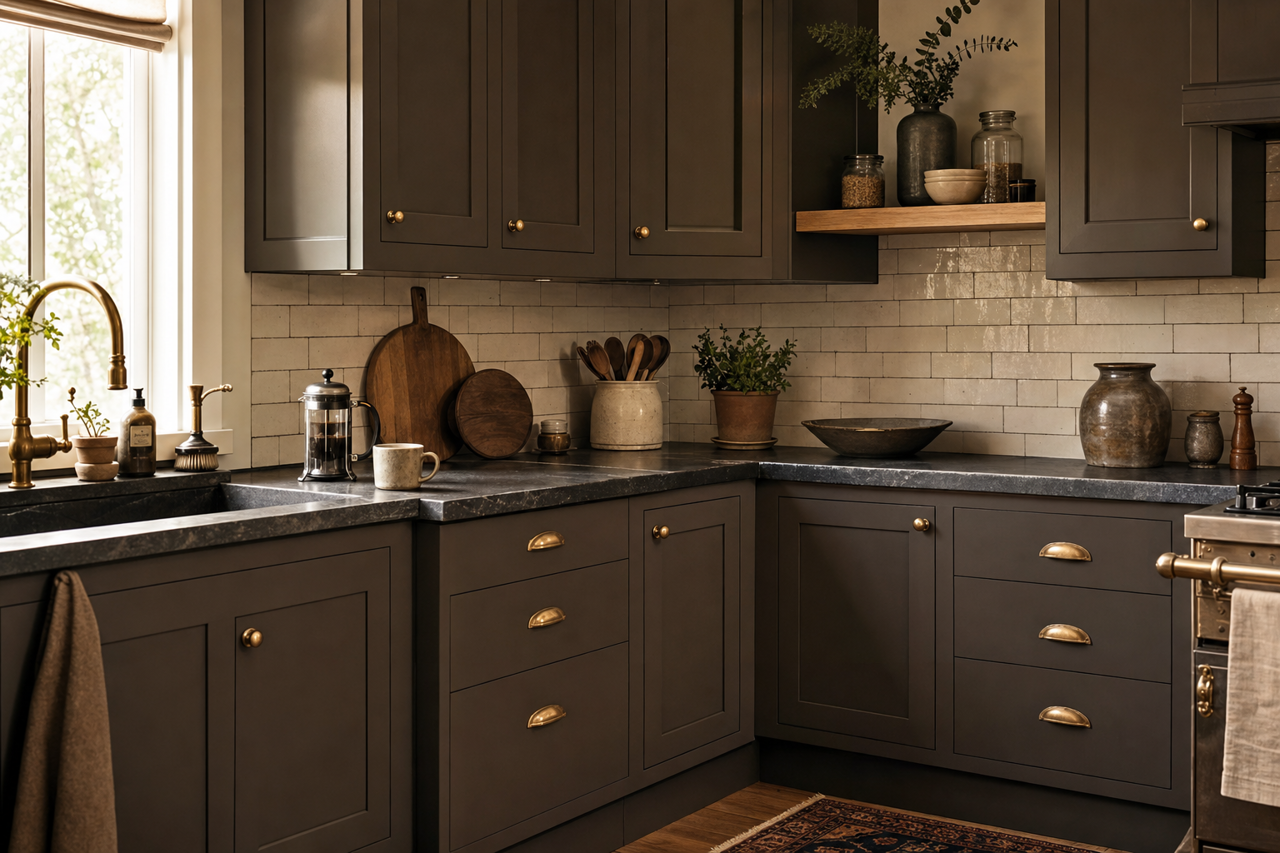 Night by Benjamin Moore on cabinets