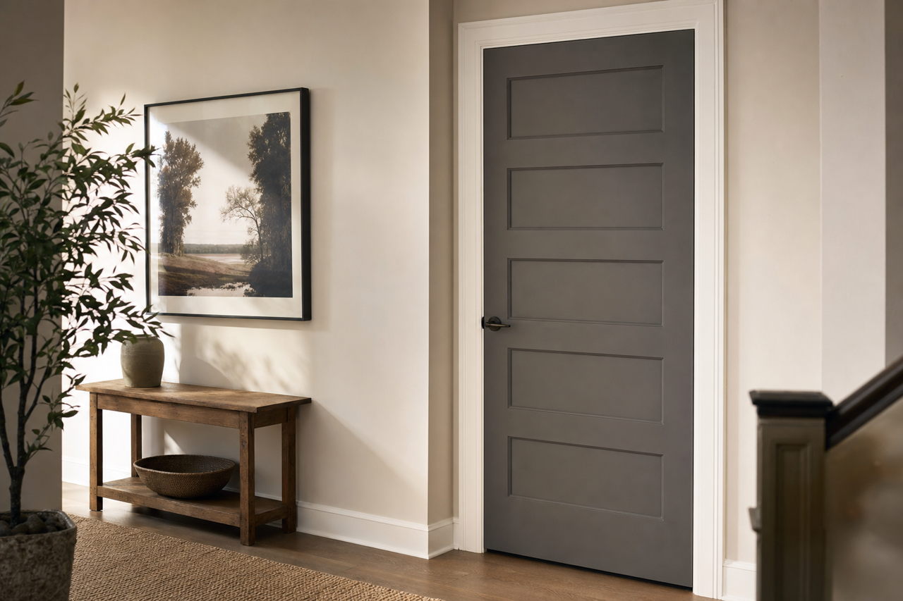 Iron by Benjamin Moore on interior-doors