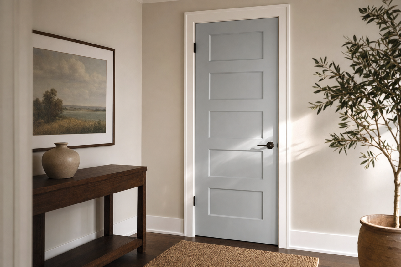 Gull by Benjamin Moore on interior-doors