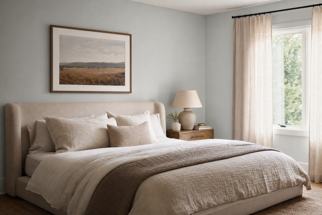 Whitestone by Benjamin Moore on interiors