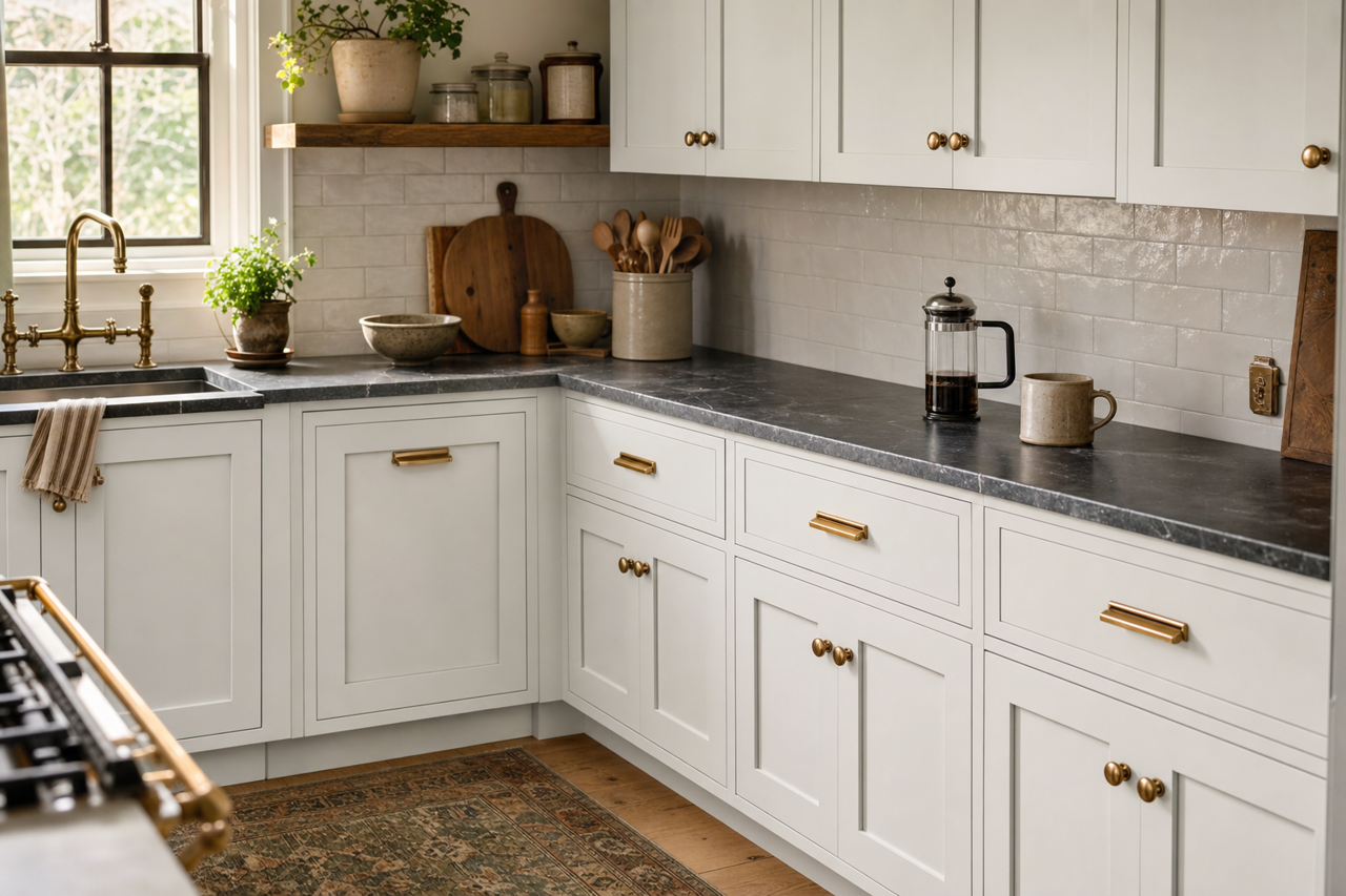 Genesis by Benjamin Moore on cabinets